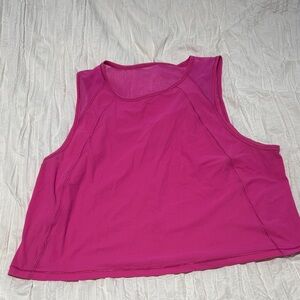 lululemon athletica Magenta pink  Tank Top no tag size 8 Cropped Sculpt